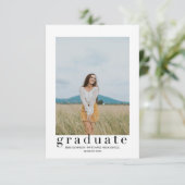 Aankondiging Afstuderen voor moderne typografie (Staand voorkant)