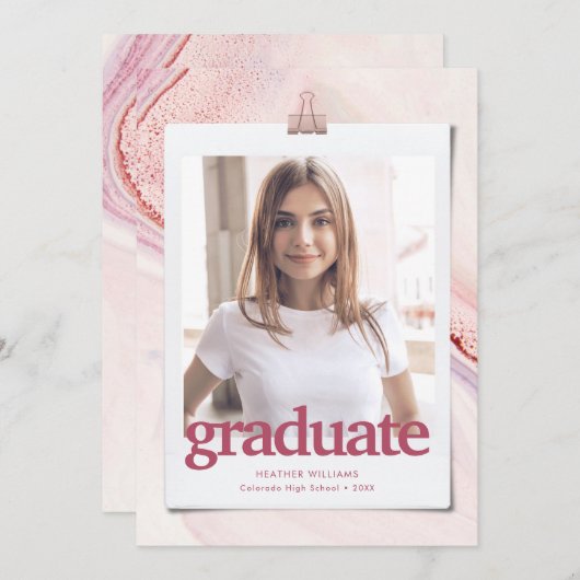 Aankondiging Afstuderen voor moderne typografie (Voorkant / Achterkant)