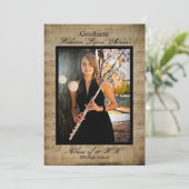 Aankondiging Afstuderen voor vel muziek met foto's (Staand voorkant)