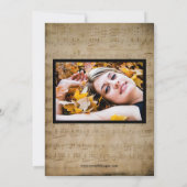 Aankondiging Afstuderen voor vel muziek met foto's (Achterkant)