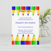 Aankondiging Afstuderen voorschool of Kindergarten (Staand voorkant)