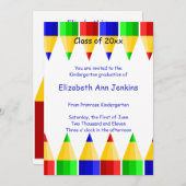 Aankondiging Afstuderen voorschool of Kindergarten (Voorkant / Achterkant)