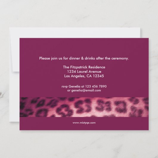 Aankondiging Afstuderen Wild Animal Print Leopard (Achterkant)