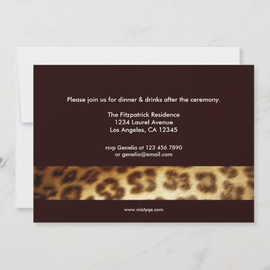 Aankondiging Afstuderen Wild Animal Print Leopard (Achterkant)