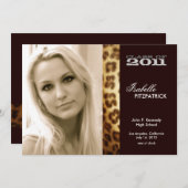 Aankondiging Afstuderen Wild Animal Print Leopard (Voorkant / Achterkant)