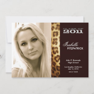 Aankondiging Afstuderen Wild Animal Print Leopard