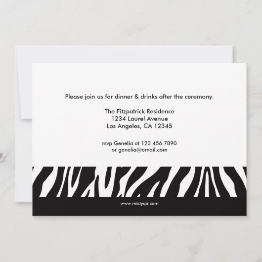 Aankondiging Afstuderen Wild Animal Print Zebra (Achterkant)