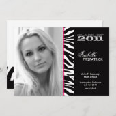 Aankondiging Afstuderen Wild Animal Print Zebra (Voorkant / Achterkant)