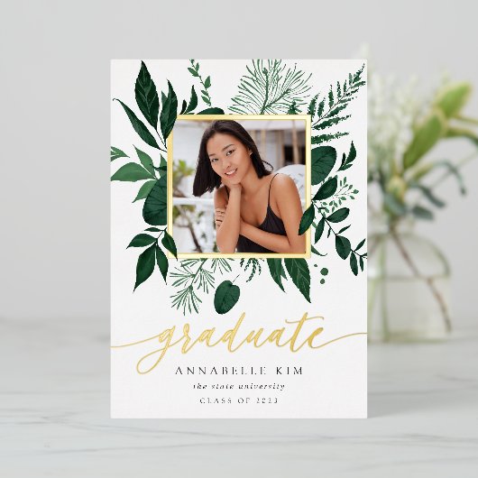 Aankondiging Afstuderen Wild Forest Folie (Staand Voorkant)