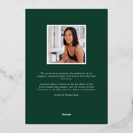 Aankondiging Afstuderen Wild Forest Folie (Achterkant)