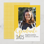Aankondiging afstuderen Yellow Photo 2025 (Voorkant / Achterkant)
