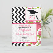 Aankondiging Afstuderen Zigzag & Floral 2014 (Staand voorkant)