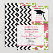 Aankondiging Afstuderen Zigzag & Floral 2014 (Voorkant / Achterkant)