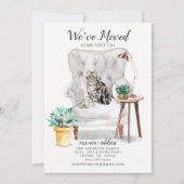 Aankondiging Amerikaanse Shorthair Cat Moving (Voorkant)