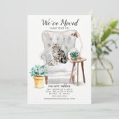 Aankondiging Amerikaanse Shorthair Cat Moving (Staand voorkant)