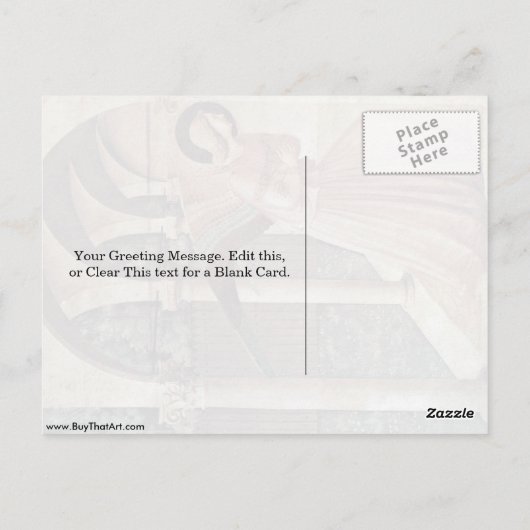 Aankondiging Angel door Fra Angelico Briefkaart (Achterkant)