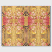 AANKONDIGING ANGEL GOUDEN ROZE KERSTGROETEN CADEAUPAPIER (Vlak)