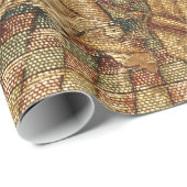 AANKONDIGING ANTIEK GOUDBLAUW BORDUURWERK CADEAUPAPIER (Rol Hoek)