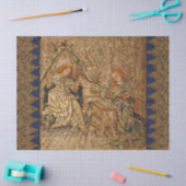 AANKONDIGING ANTIEK GOUDBLAUW BORDUURWERK TISSUEPAPIER (Craft)