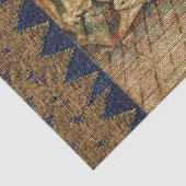 AANKONDIGING ANTIEK GOUDBLAUW BORDUURWERK TISSUEPAPIER (Detail)