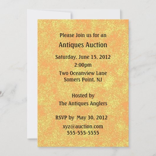 Aankondiging antieke veiling (Voorkant)