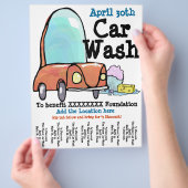 Aankondiging autowrakken promotiefamer flyer (Hand)