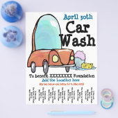 Aankondiging autowrakken promotiefamer flyer (Enkel)