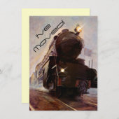 Aankondiging avondtrein Nieuw Adres Verhuisd (Voorkant / Achterkant)