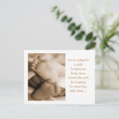 Aankondiging baby (Staand voorkant)