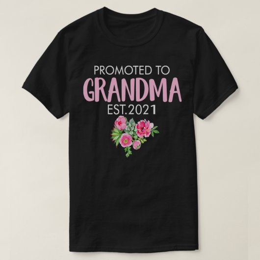 Aankondiging Baby 2021 op Grandma 2021 T-shirt (Design voorkant)