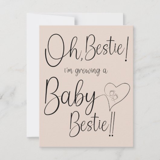 Aankondiging Baby Beste Vriendin (Voorkant)
