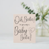Aankondiging Baby Beste Vriendin (Staand voorkant)
