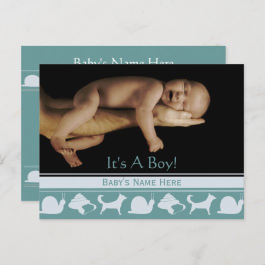 Aankondiging Baby Boy (Voorkant / Achterkant)