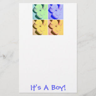 Aankondiging Baby Boy Briefpapier
