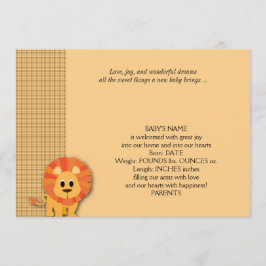 Aankondiging Baby Butterscotch Lion