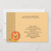 Aankondiging Baby Butterscotch Lion (Voorkant)