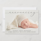 Aankondiging Baby Foto geboorteaankondigingen (Voorkant)