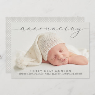 Aankondiging Baby Foto geboorteaankondigingen