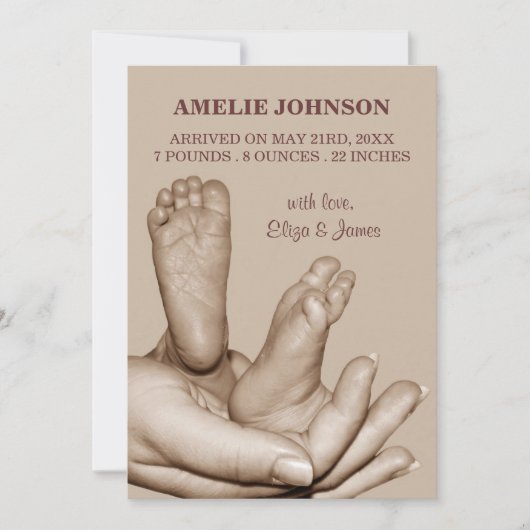 Aankondiging baby geboorte (Voorkant)