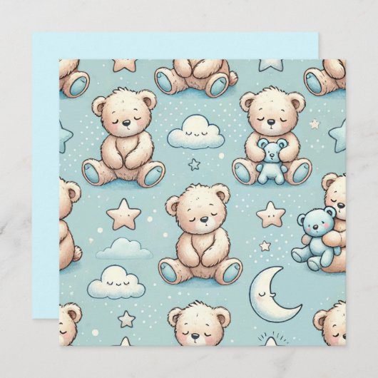 Aankondiging baby jongen (Voorkant / Achterkant)