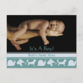 Aankondiging baby jongen (Voorkant)