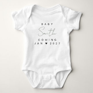 Aankondiging Baby Naam Achternaam Familie 2027 Romper