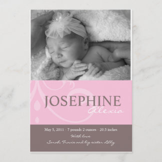 Aankondiging Baby ornament Pink