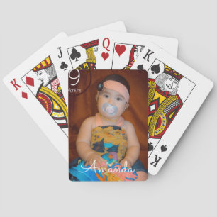 Aankondiging baby peuter fotografie pokerkaarten