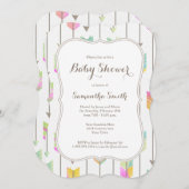 Aankondiging Baby shower gekleurd pijlen (Voorkant / Achterkant)