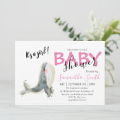 Aankondiging baby shower GIRL (Staand voorkant)