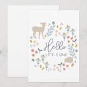 Aankondiging baby shower Hallo Kaart (Voorkant / Achterkant)