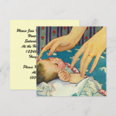 Aankondiging  Baby shower partij (Voorkant / Achterkant)