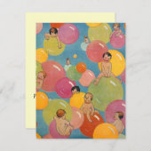 Aankondiging  Baby shower partij (Voorkant / Achterkant)