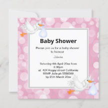 Aankondiging baby shower roze bruine zeemeermin